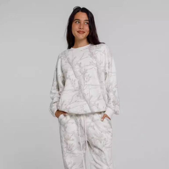 2024 Autumn Winter Camouflage Hoodie & Sweatshirt Set – Women’s Maple Leaf Print Sportswear - All Inclusive Family Treasures