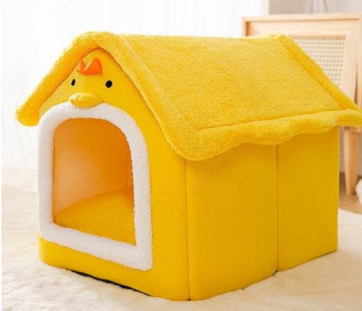 Cozy Cottage Pet House – Warm, Foldable, and Adorable for Dogs & Cats! - All Inclusive Family Treasures