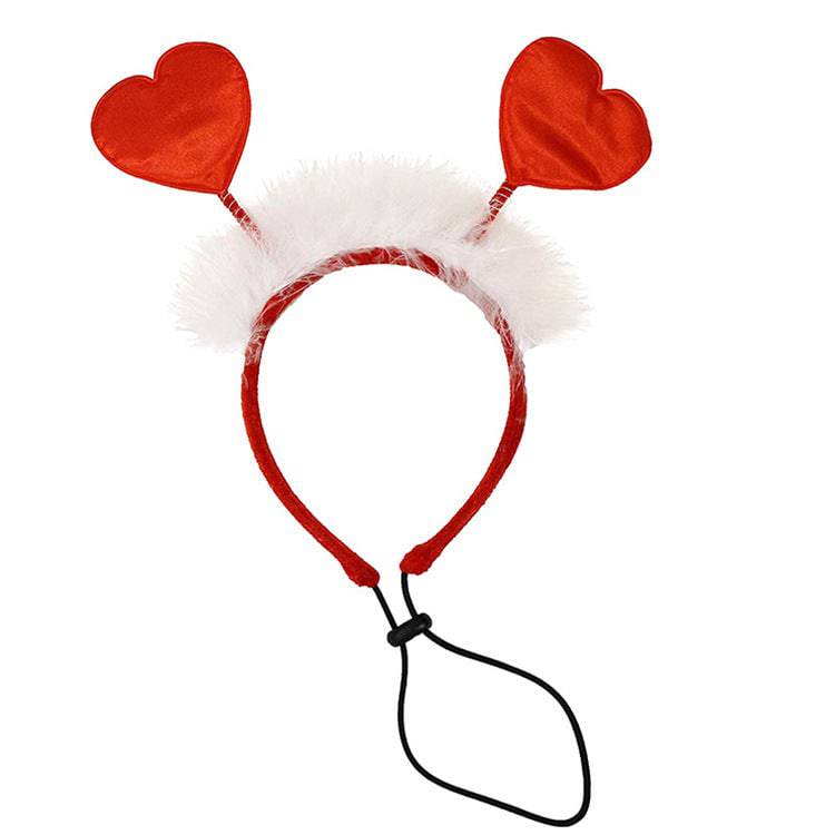 Valentine’s Day Pet Decoration Set – Heart Headband & Scarf for Pets - All Inclusive Family Treasures