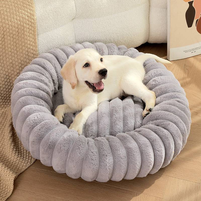 Rabbit Fur Plush Pet Bed - Ultra-Soft Dog Bed & Cat Kennel for Ultimate Comfort - All Inclusive Family Treasures