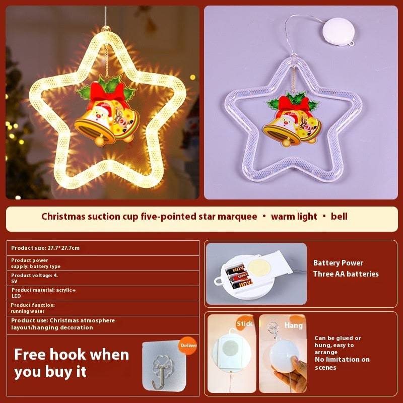 Sparkling LED Christmas Star Lights – Illuminate Your Windows and Doors This Holiday Season - All Inclusive Family Treasures