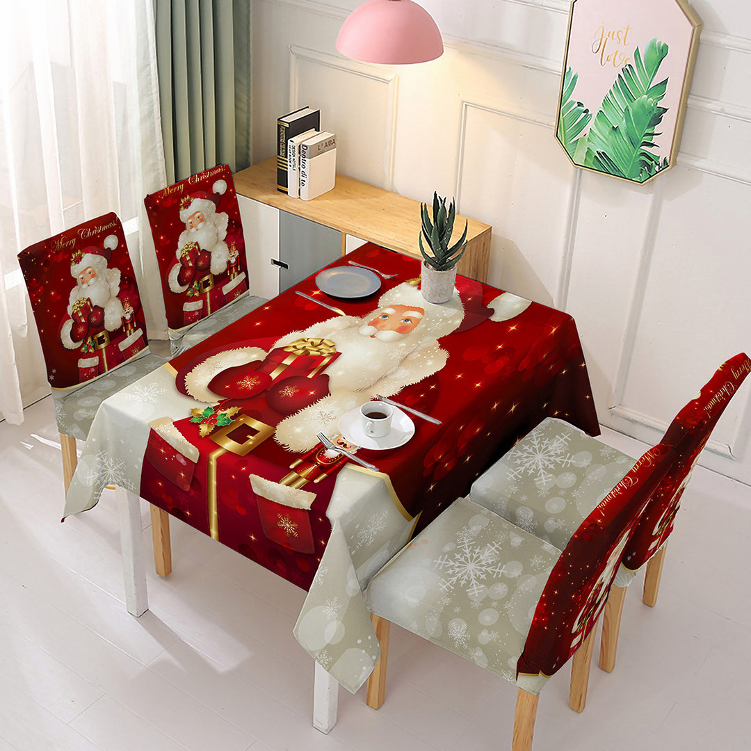 Festive Feast: Christmas Dining Table & Chair Cover Set