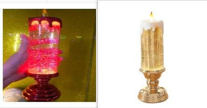 Enchanting Color-Changing LED Glitter Candle – Rechargeable & Waterproof Home Decor - All Inclusive Family Treasures