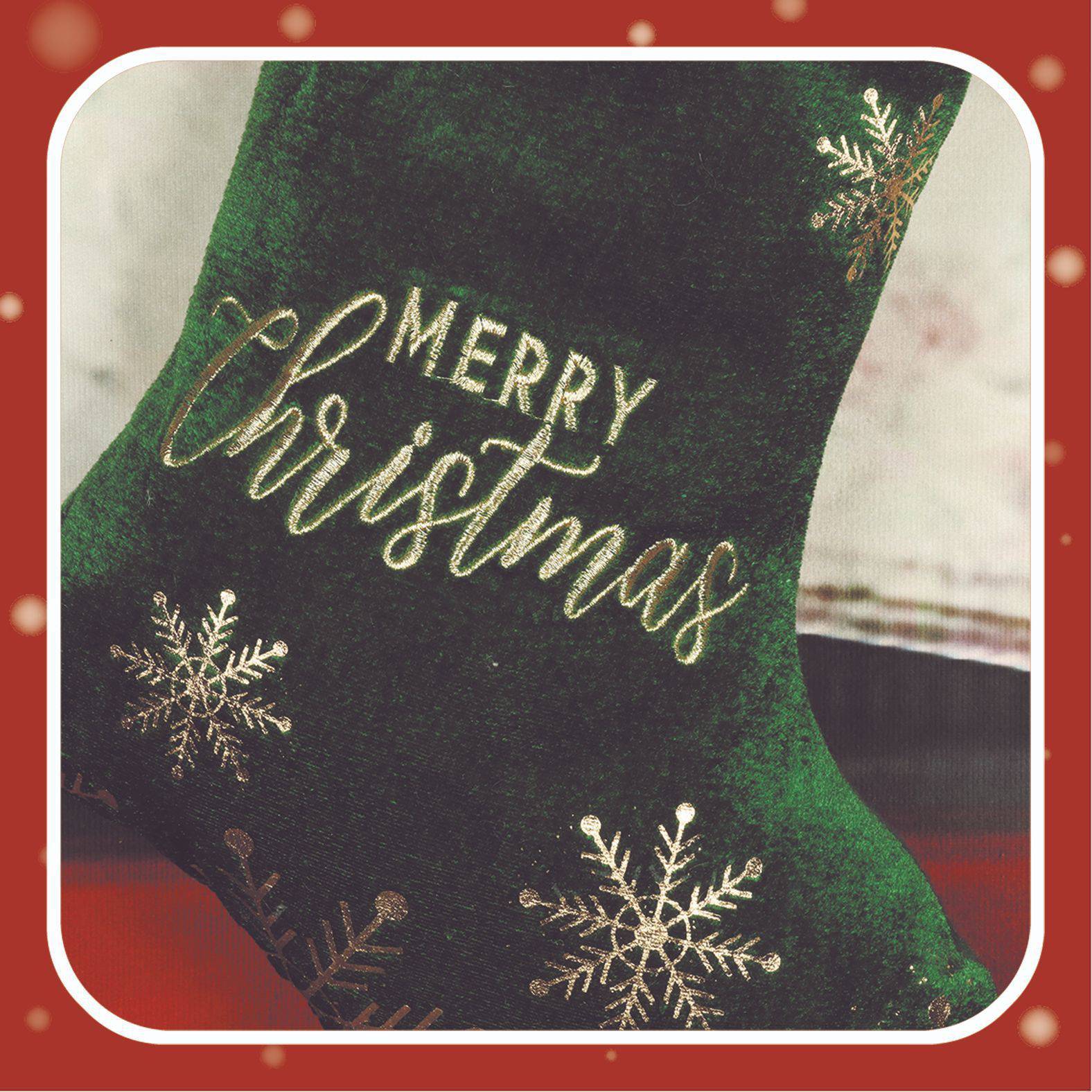 Christmas Decorative Stockings with Embroidery for Candy and Gifts - All Inclusive Family Treasures