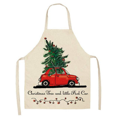 Festive Christmas Cotton & Linen Apron Collection – Perfect for Holiday Cooking & Baking - All Inclusive Family Treasures