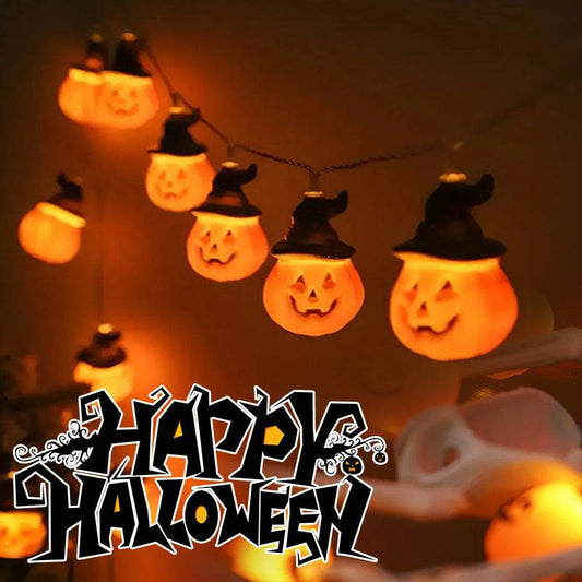 Halloween Lighting Chain | Pumpkin, Ghost & Bat Models for Indoor & Outdoor Decoration - All Inclusive Family Treasures