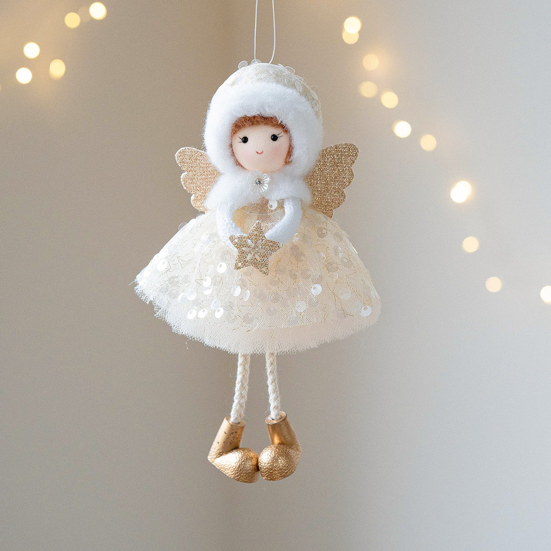 Heavenly Glow: Christmas Angel Girl Ornaments