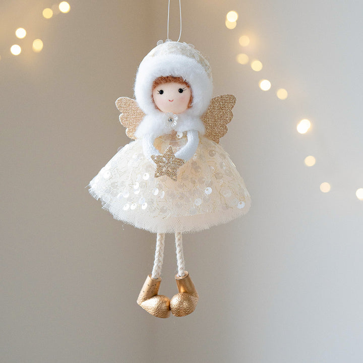 Heavenly Glow: Christmas Angel Girl Ornaments