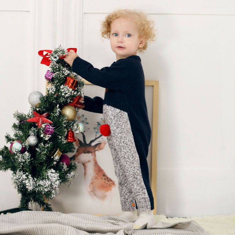 Adorable Knitted Reindeer Christmas Romper – Cozy & Festive for Little Ones! - All Inclusive Family Treasures