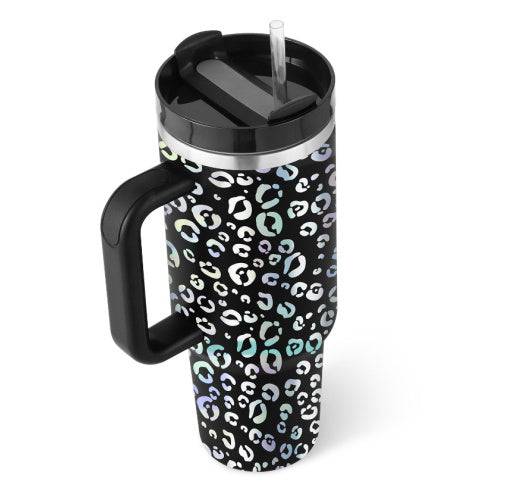 Stainless Steel Insulated Tumbler with Handle & Straw – Spill-Proof, Perfect for Travel, Office, & Gym - 40 Oz - All Inclusive Family Treasures