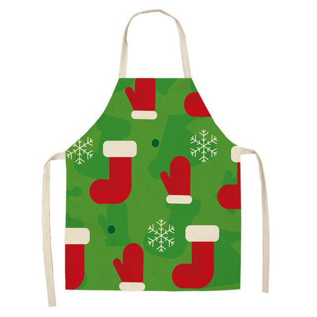 Festive Christmas Cotton & Linen Apron Collection – Perfect for Holiday Cooking & Baking - All Inclusive Family Treasures