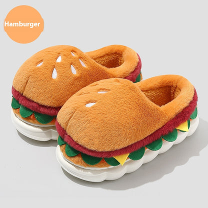 Burger Bliss Plush Slippers – Cozy, Fun & Oh-So-Adorable! - All Inclusive Family Treasures