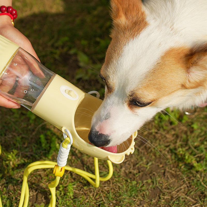 2-in-1 Portable Pet Water & Food Bottle – Travel Essential