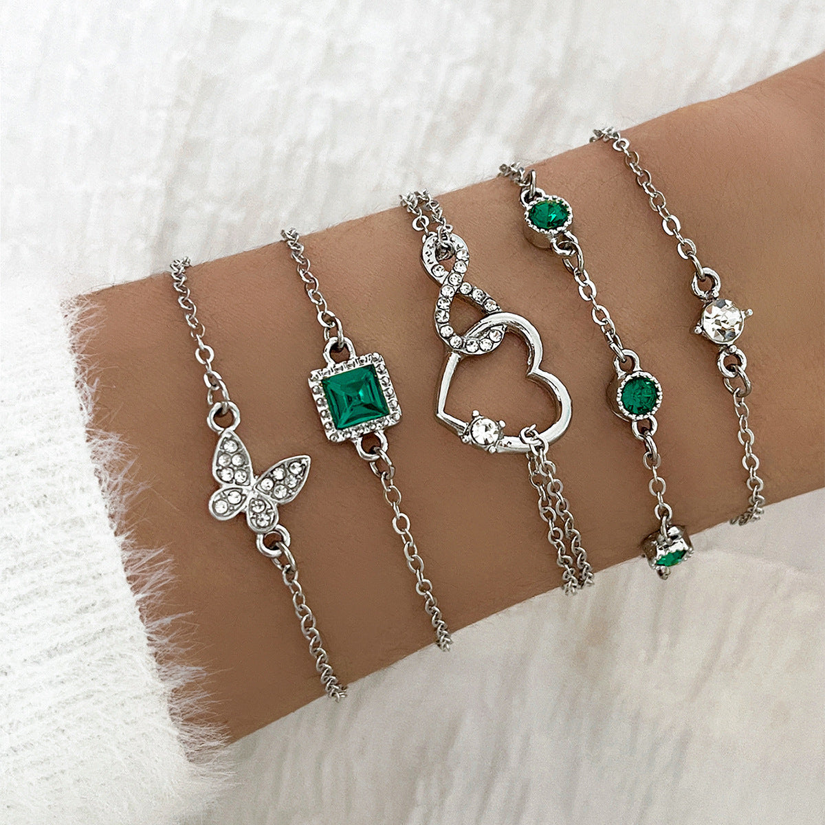 Radiate Elegance – The Perfect Layered Crystal Bracelet Set