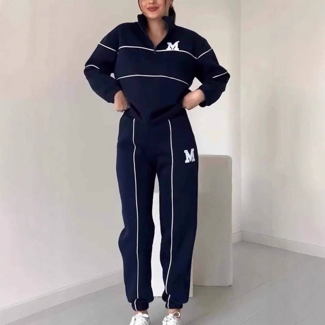 Women's Long-Sleeve Sweater Sports Suit – Comfortable and Stylish Two-Piece Activewear - All Inclusive Family Treasures