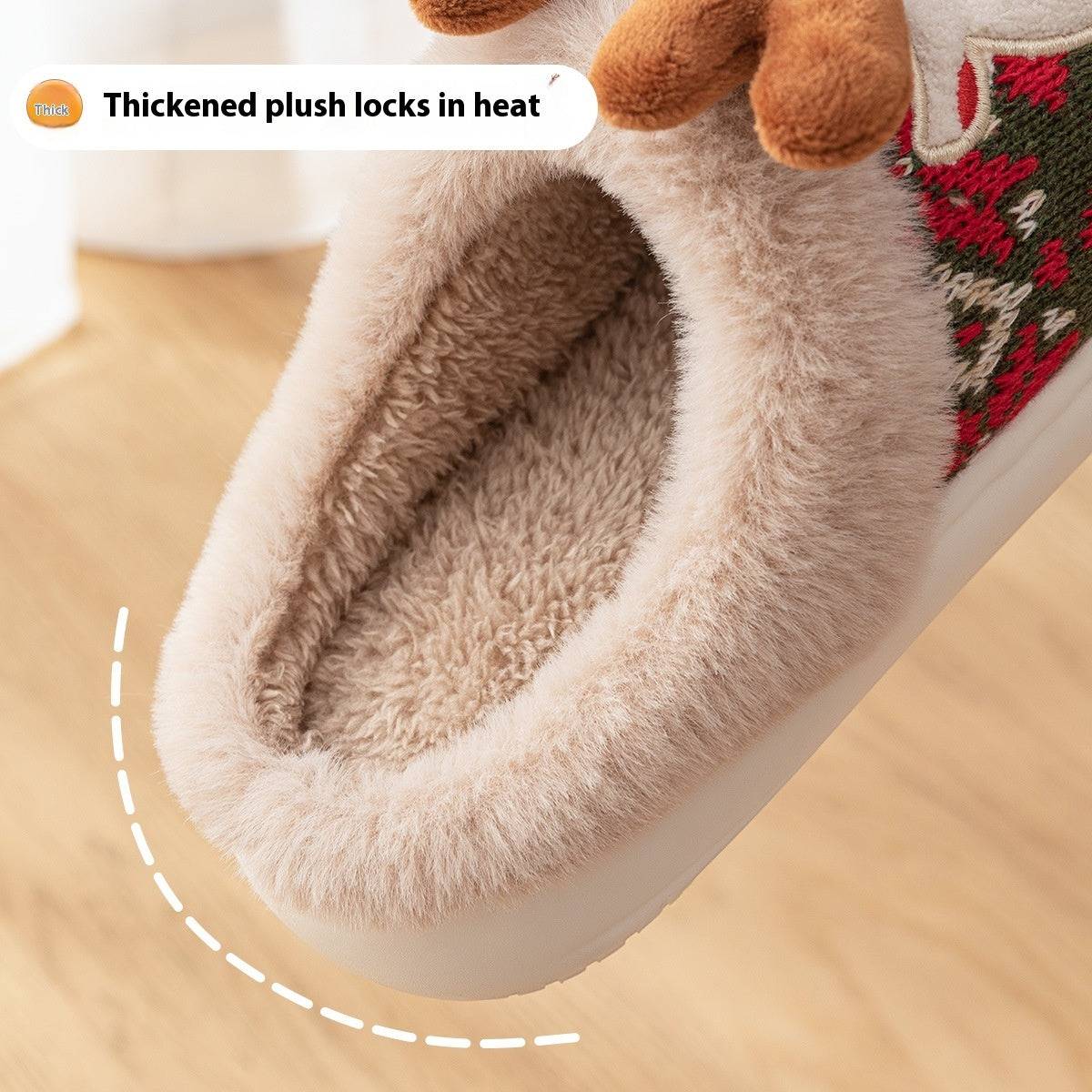 Adorable Reindeer Plush Slippers – Embrace the Magic of Comfort! - All Inclusive Family Treasures