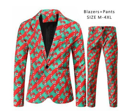 Men's Christmas Suit - Festive Holiday Blazer and Pants Set - All Inclusive Family Treasures