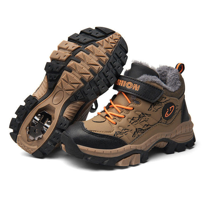 Adventure Steps – Kids’ Warm Cotton Hiking Shoes with Non-Slip Sole