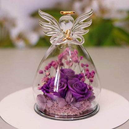 Eternal Angel Glass Rose Gift – Timeless Elegance for Every Occasion - All Inclusive Family Treasures