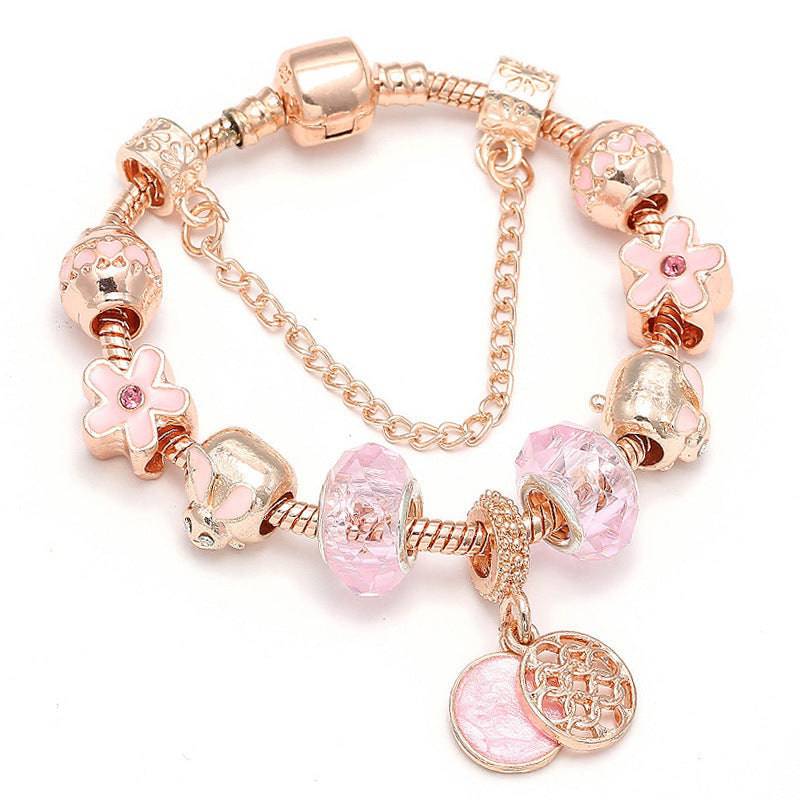 Radiant Rose Gold Charm Bracelet - All Inclusive Family Treasures