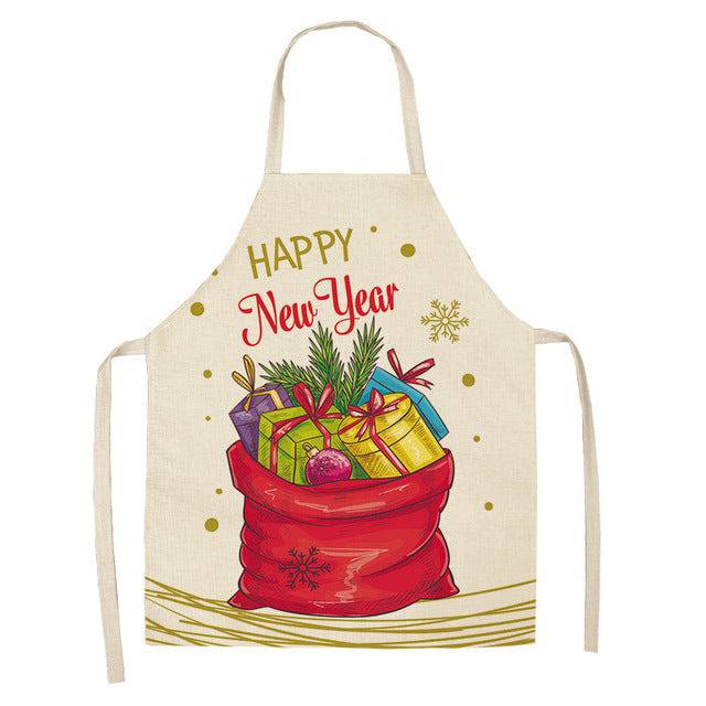 Festive Christmas Cotton & Linen Apron Collection – Perfect for Holiday Cooking & Baking - All Inclusive Family Treasures