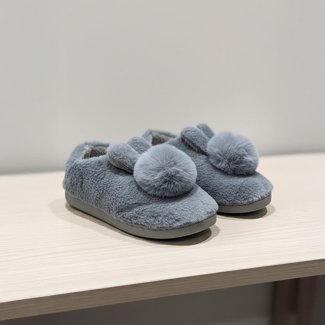 Snuggle into Cuteness with Bunny-Ear Winter Slippers