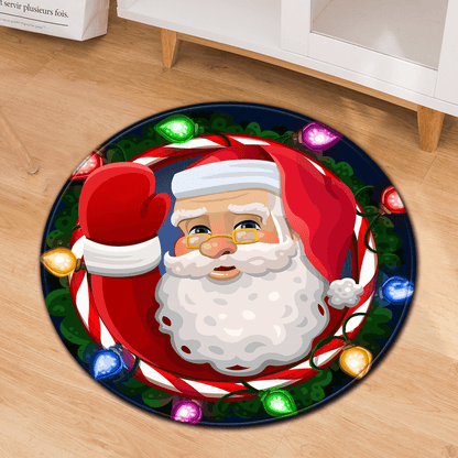 Round Christmas Doormats – Non-Slip Holiday Floor Décor for Your Home - All Inclusive Family Treasures