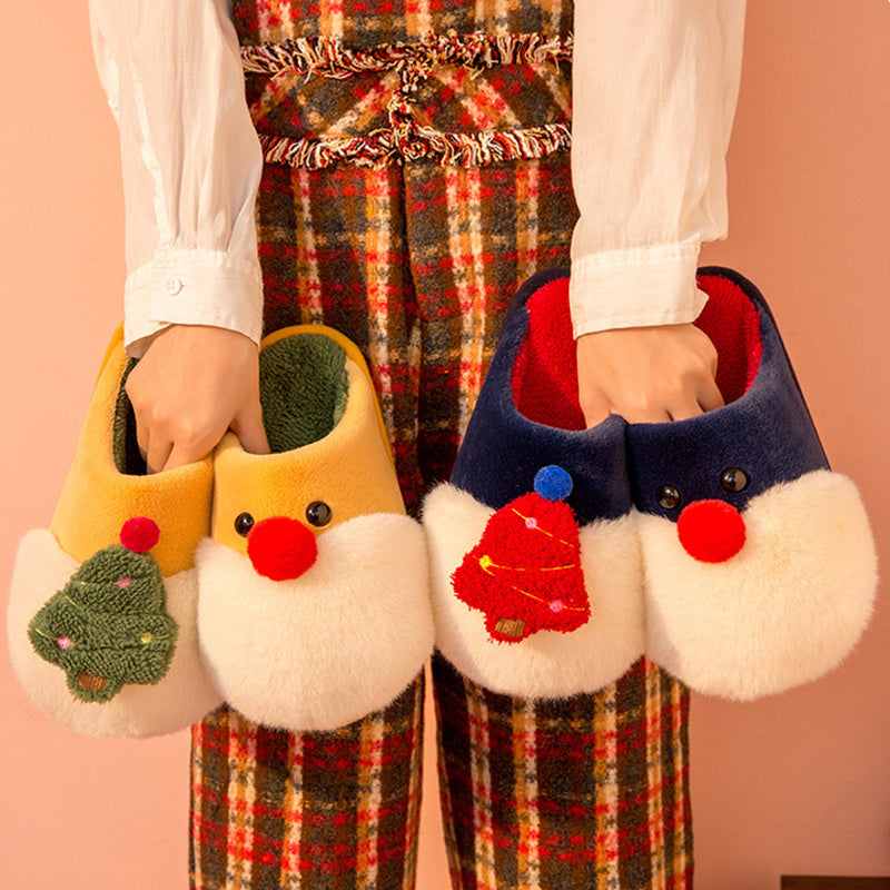 Festive Warmth Christmas Plush Slippers