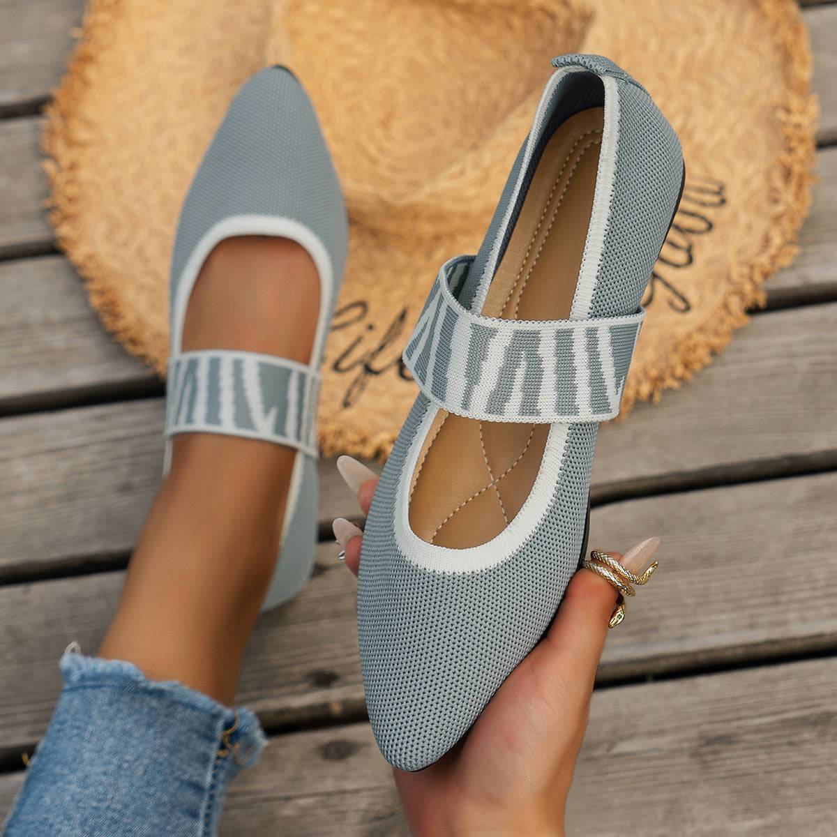 Effortlessly Chic Striped Flats – Comfortable, Stylish, and Perfect for Everyday - All Inclusive Family Treasures