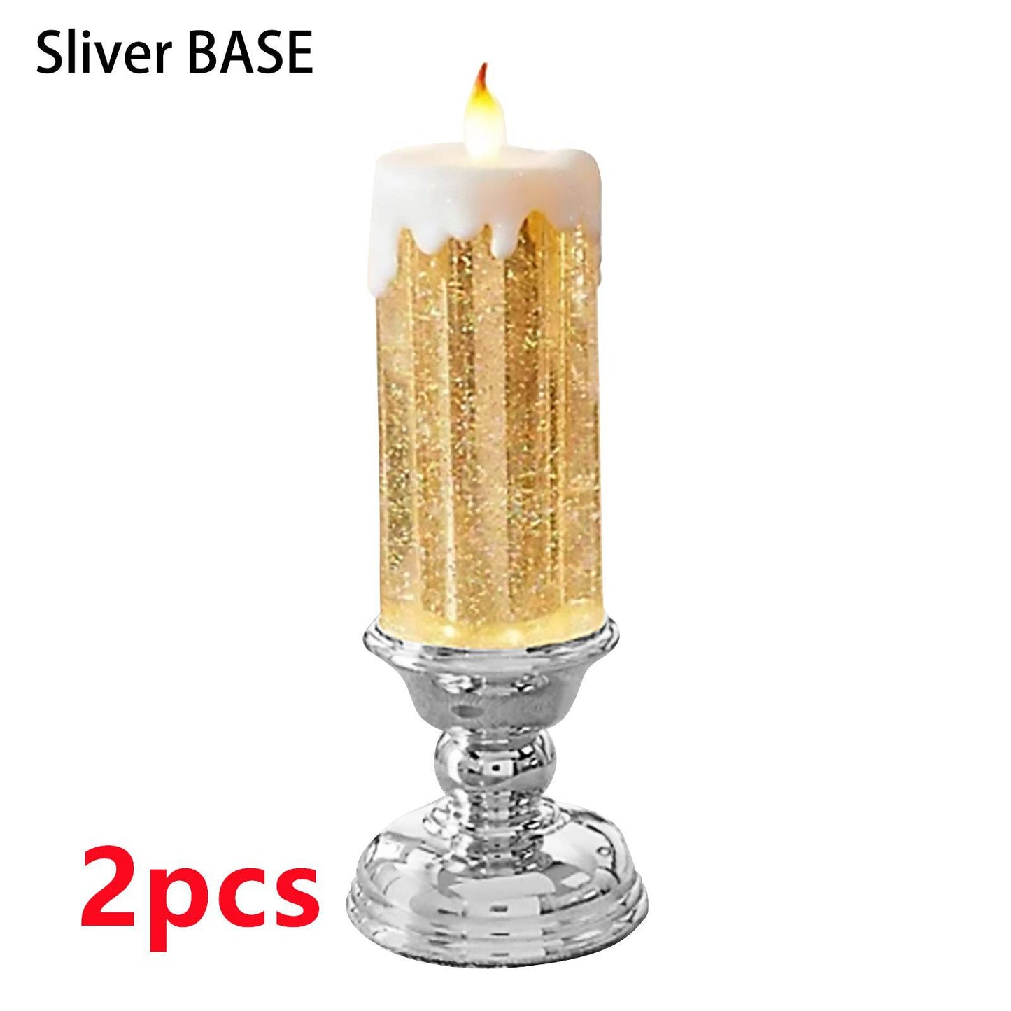 Enchanting Color-Changing LED Glitter Candle – Rechargeable & Waterproof Home Decor - All Inclusive Family Treasures