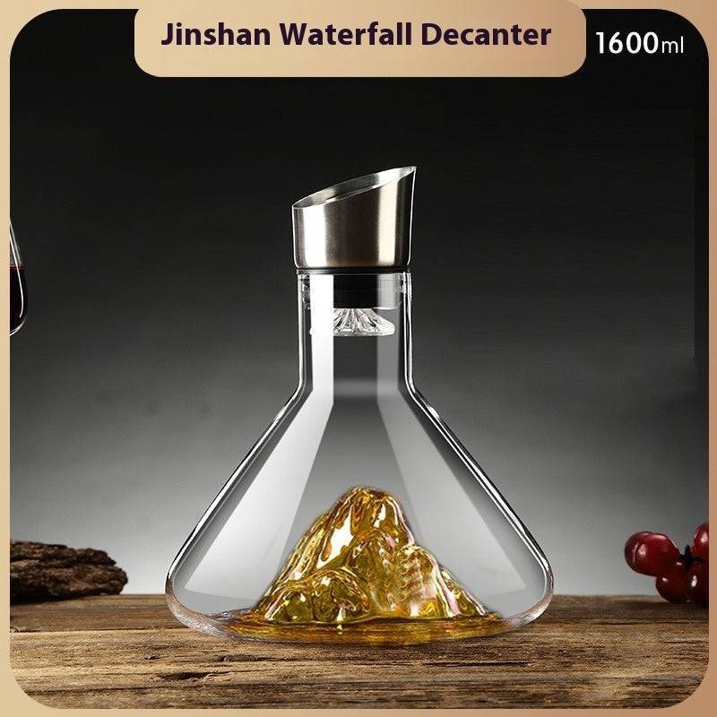 Iceberg Waterfall Crystal Wine Decanter – Lead-Free Quick Decanter for Enhanced Flavor - All Inclusive Family Treasures