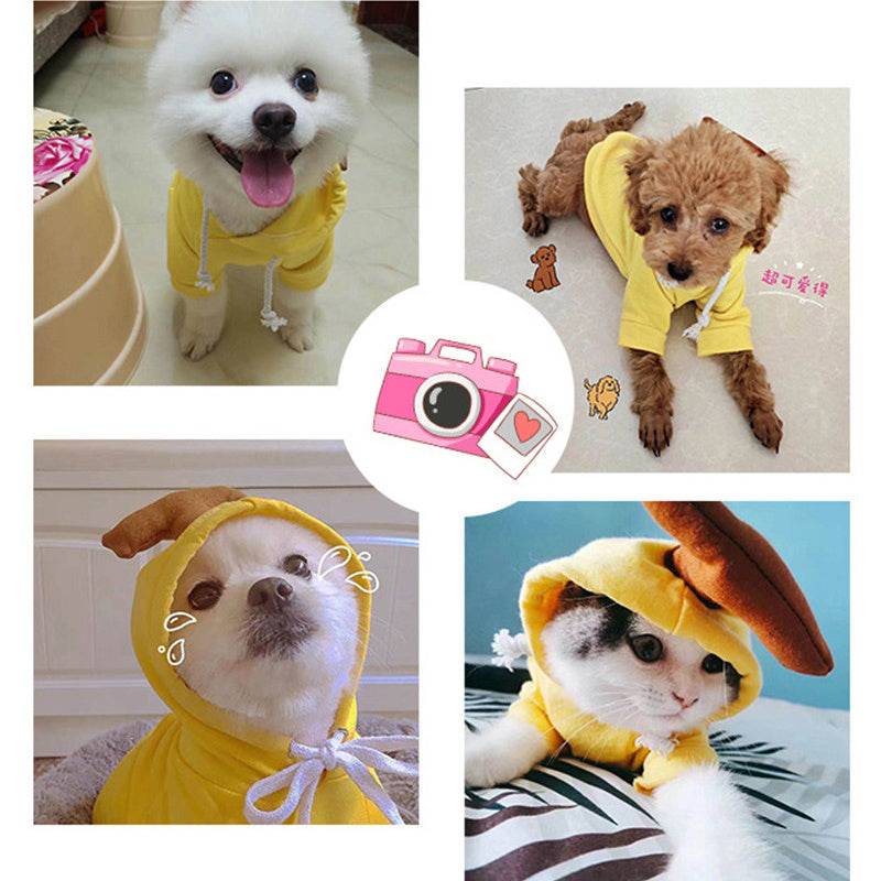 Cute Fruit Hoodies for Small Dogs – Warm Fleece Pet Outfit for Winter - All Inclusive Family Treasures