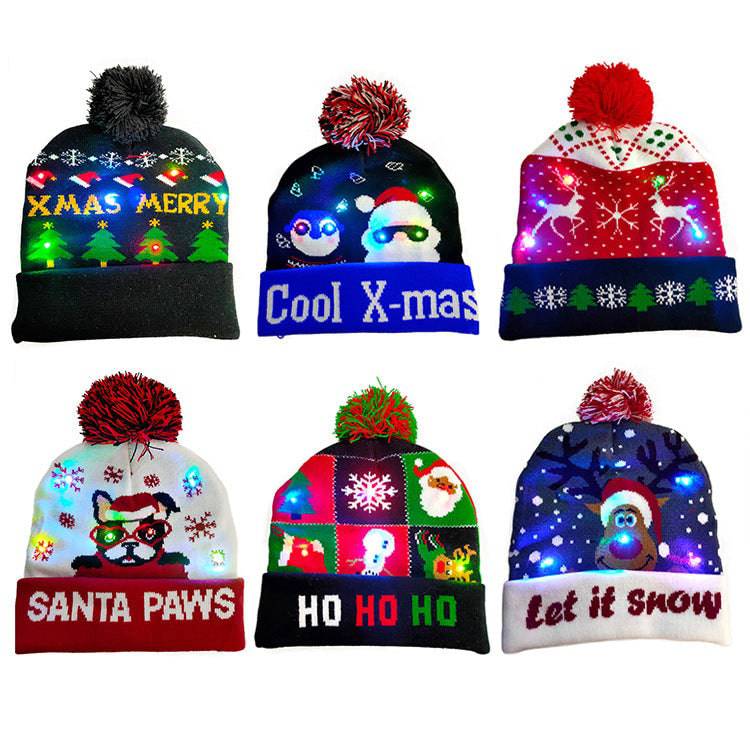 Festive LED Light-Up Christmas Beanie – Cozy, Bright, and Full of Holiday Spirit! - All Inclusive Family Treasures