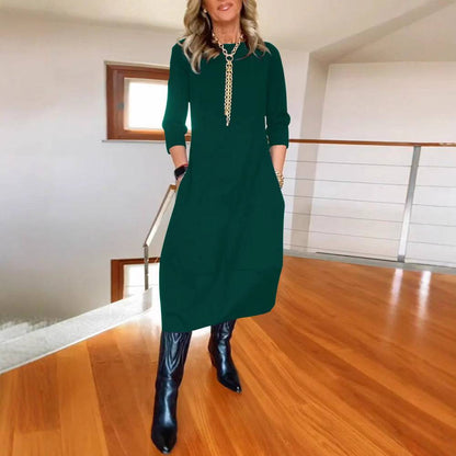 The Luxe Everyday Long-Sleeve Dress – Effortlessly Chic and Comfortable - All Inclusive Family Treasures