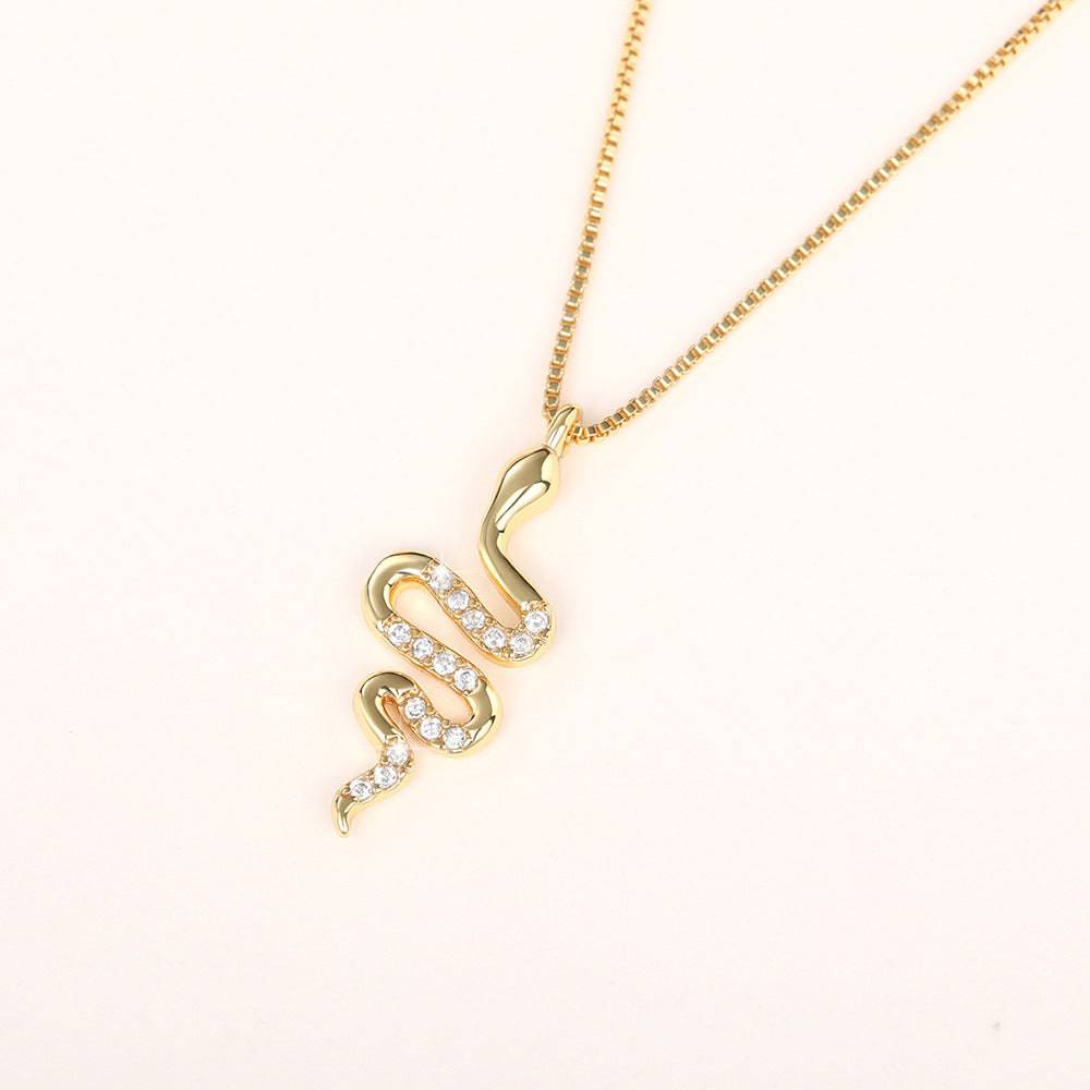 Serpentine Sparkle Zirconia Pendant Necklace - All Inclusive Family Treasures