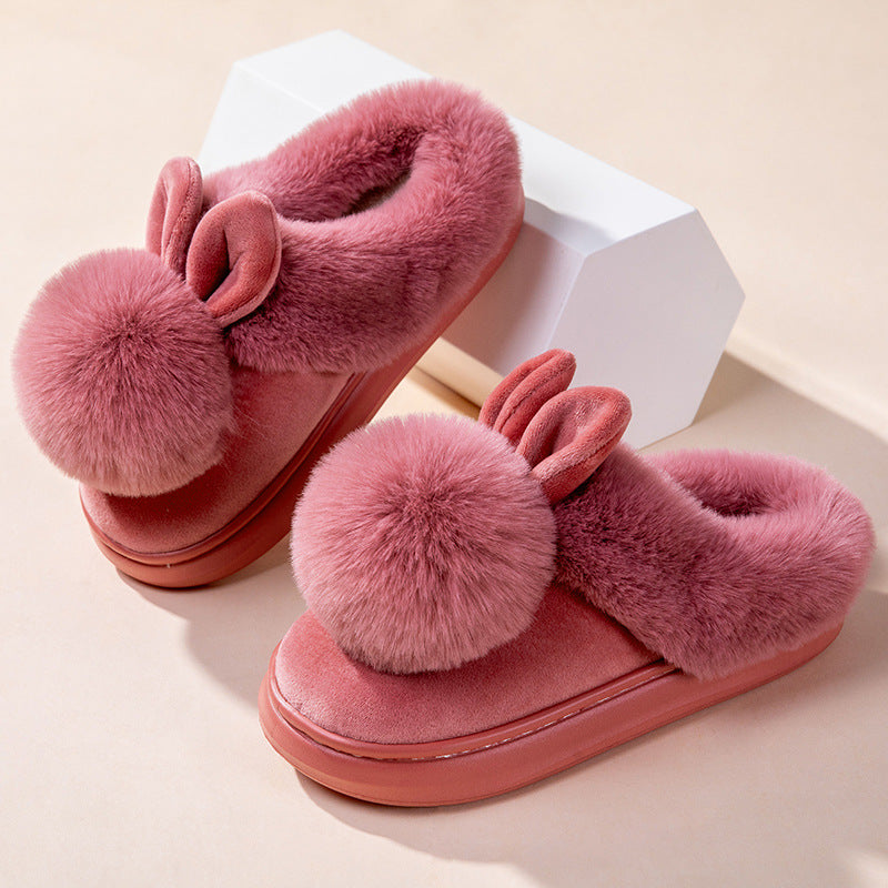 Fluffy Bunny Ear Slippers – Soft, Stylish & Super Cozy! - All Inclusive Family Treasures