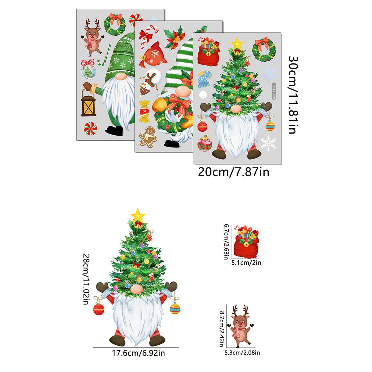 Festive Santa and Gnome Wall Stickers - Perfect for Holiday Décor! - All Inclusive Family Treasures