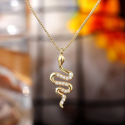 Serpentine Sparkle Zirconia Pendant Necklace - All Inclusive Family Treasures