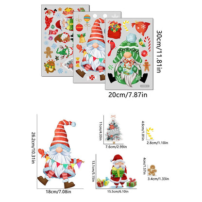 Festive Santa and Gnome Wall Stickers - Perfect for Holiday Décor! - All Inclusive Family Treasures