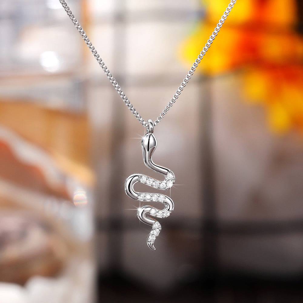 Serpentine Sparkle Zirconia Pendant Necklace - All Inclusive Family Treasures