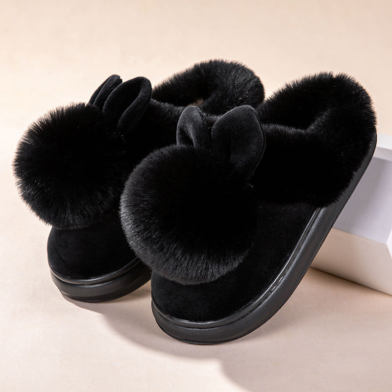 Fluffy Bunny Ear Slippers – Soft, Stylish & Super Cozy! - All Inclusive Family Treasures