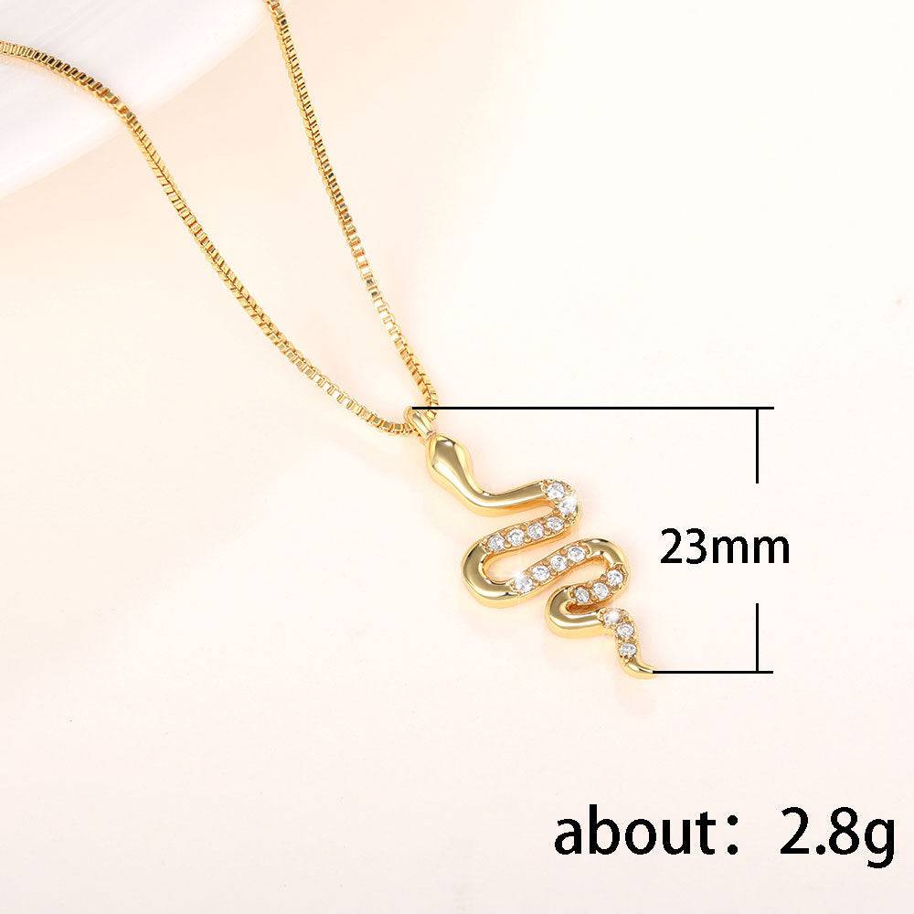 Serpentine Sparkle Zirconia Pendant Necklace - All Inclusive Family Treasures