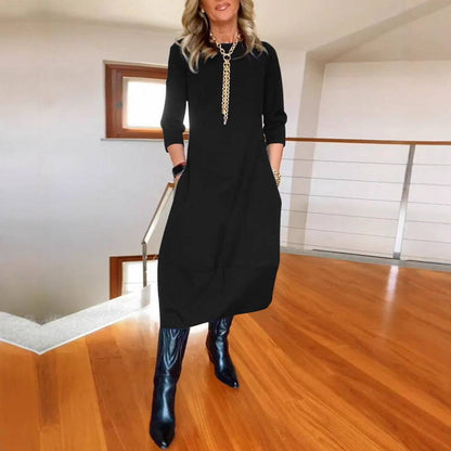 The Luxe Everyday Long-Sleeve Dress – Effortlessly Chic and Comfortable - All Inclusive Family Treasures