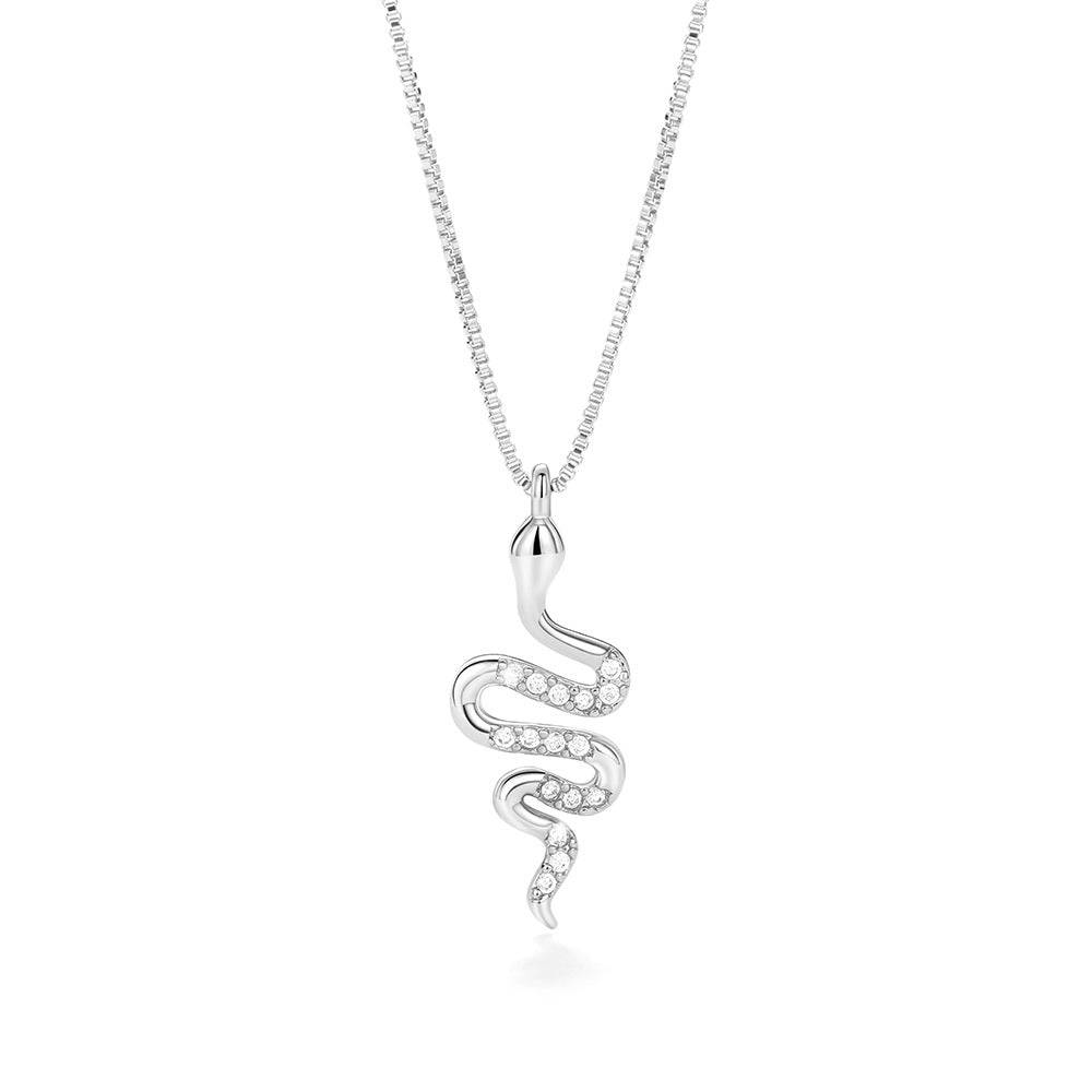 Serpentine Sparkle Zirconia Pendant Necklace - All Inclusive Family Treasures