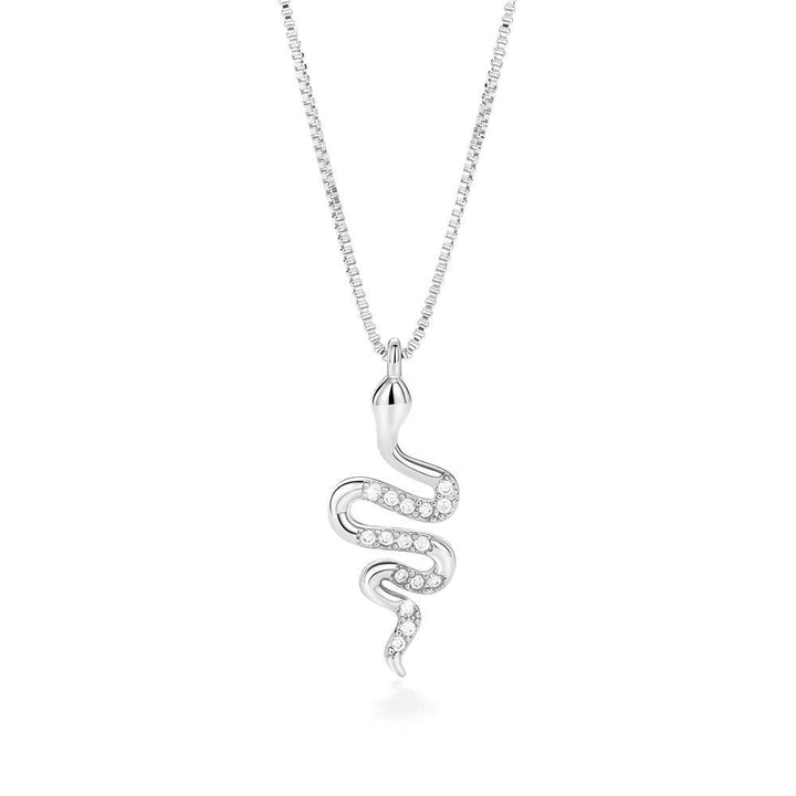 Serpentine Sparkle Zirconia Pendant Necklace - All Inclusive Family Treasures