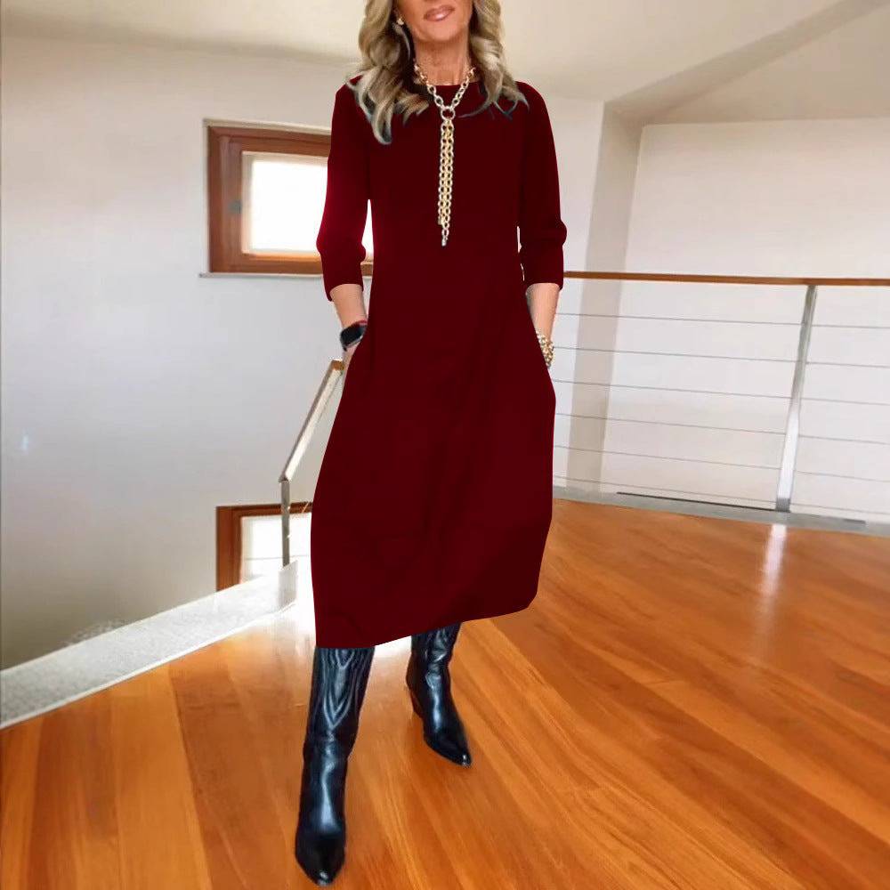 The Luxe Everyday Long-Sleeve Dress – Effortlessly Chic and Comfortable - All Inclusive Family Treasures