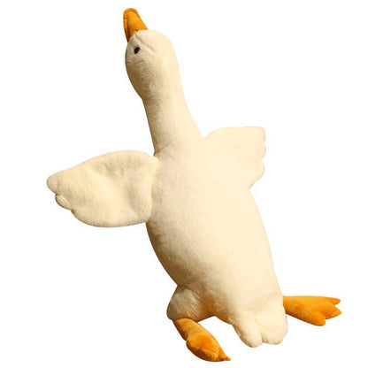 Big White Geese Plush Pillow - Adorable Duck Toy for Cuddling & Decor - All Inclusive Family Treasures