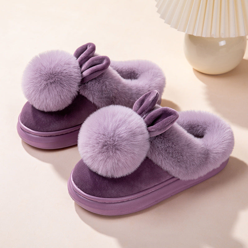 Fluffy Bunny Ear Slippers – Soft, Stylish & Super Cozy! - All Inclusive Family Treasures