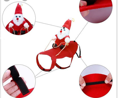 Santa Claus Riding Reindeer Dog Costume – Festive Holiday Outfit for Pets! - All Inclusive Family Treasures