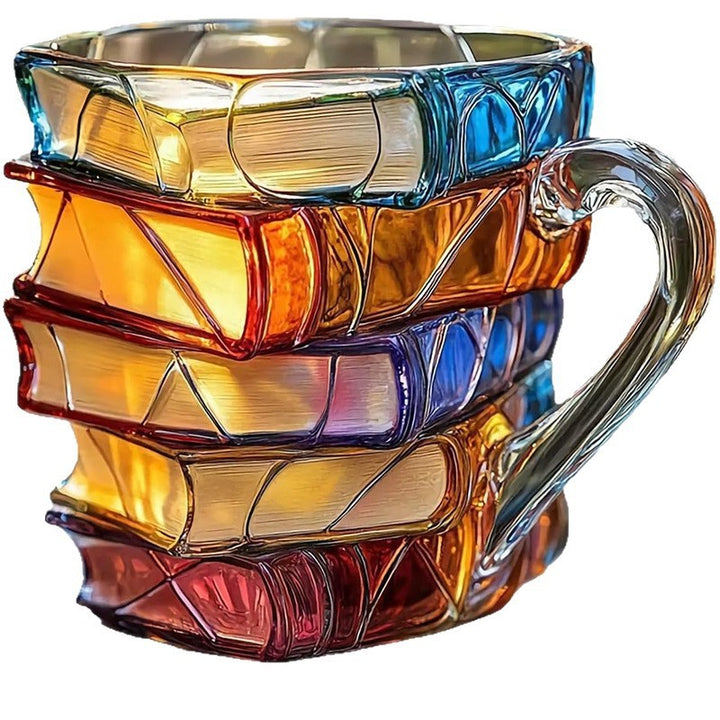 Literary Sips – Painted Book Stacking Coffee Cup